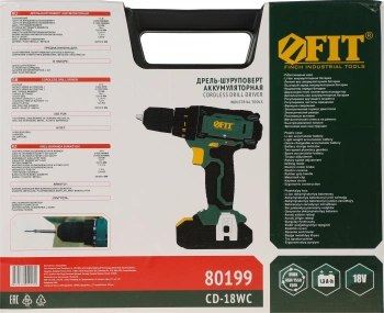 Дрель-шуруповерт FIT CD-18WC