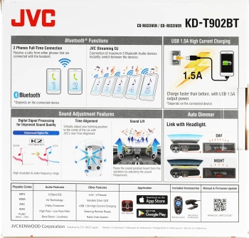 Автомагнитола JVC KD-T902BT