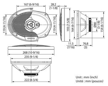 Колонки автомобильные Kenwood KFC-S6966
