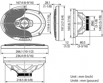 Колонки автомобильные Kenwood KFC-PS6976