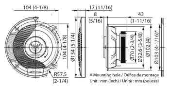 Колонки автомобильные Kenwood KFC-S1066