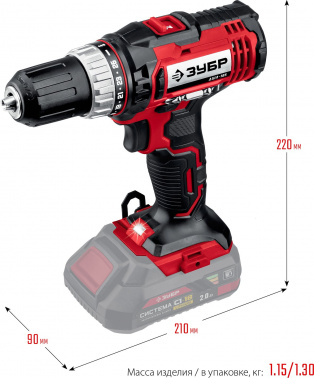 Дрель-шуруповерт Зубр ДШЛ-185