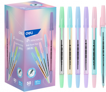 Ручка шариков. Deli P1-Macaron EQ6C-BL