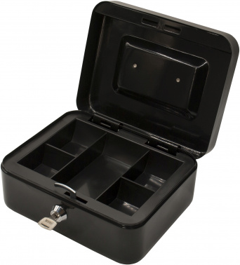 Ящик для денег Silwerhof 90x200x160 черный сталь 0.917кг