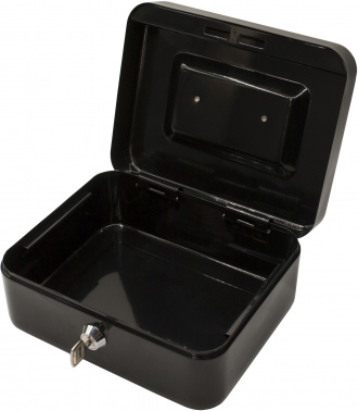 Ящик для денег Silwerhof 90x200x160 черный сталь 0.917кг