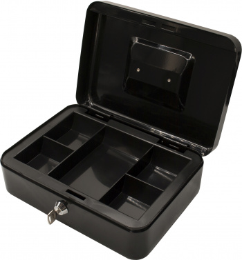 Ящик для денег Silwerhof 90x250x180 черный сталь 1.17кг