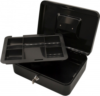 Ящик для денег Silwerhof 90x250x180 черный сталь 1.17кг