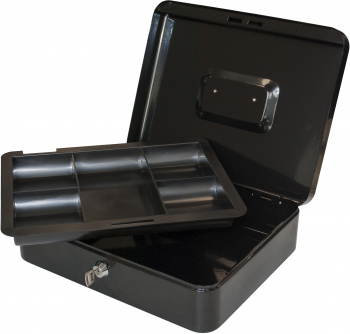 Ящик для денег Silwerhof 90x300x240 черный сталь 1.66кг