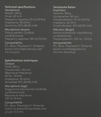 Наушники с микрофоном Logitech G335