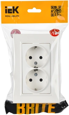 Розетка силов. IEK Brite  РСш12-3-БрБ