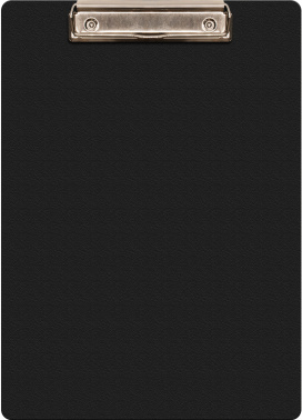 Папка-планшет Бюрократ -PD6004/BLCK A4 пластик 1.2мм черный