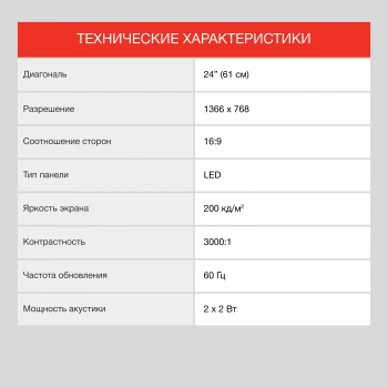 Телевизор LED Starwind 24