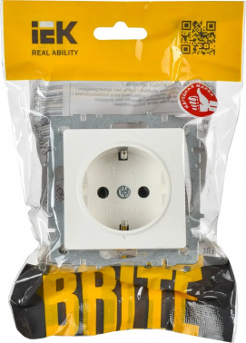 Розетка силов. IEK Brite  РС11-1-0-БрБ