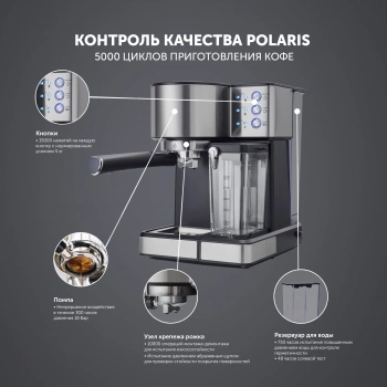 Кофеварка рожковая Polaris Adore Cappuccino PCM 1536E