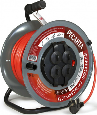 Удлинитель силовой Ресанта СУ-3х2,5КГ-50/3