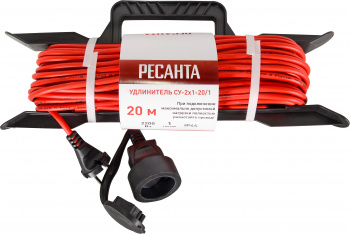 Удлинитель силовой Ресанта СУ-2х1-20/1 (IP44)