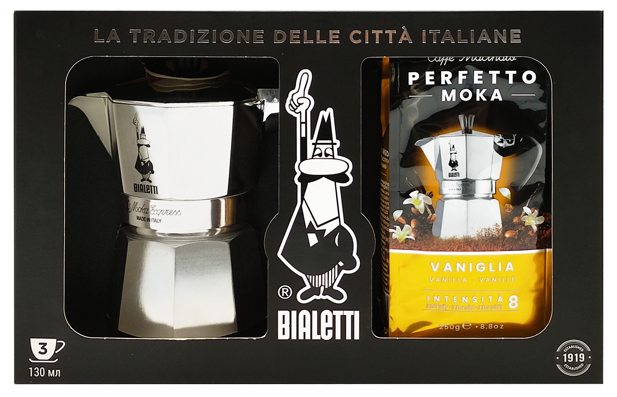  Bialetti Moka Express 3  +   Vaniglia 250