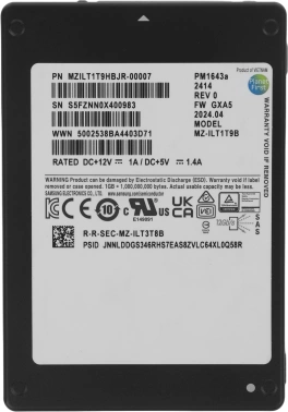 Накопитель SSD Samsung SAS 3.0 1920GB MZILT1T9HBJR-00007