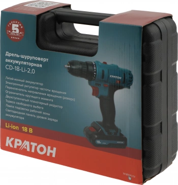 Дрель-шуруповерт Кратон CD-18-Li-2,0