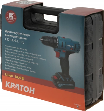Дрель-шуруповерт Кратон CD-14,4-Li-1,5