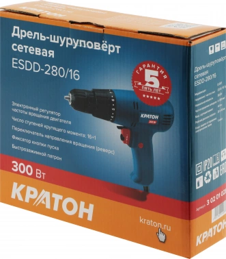 Дрель-шуруповерт Кратон ESDD-280/16 HOBBY