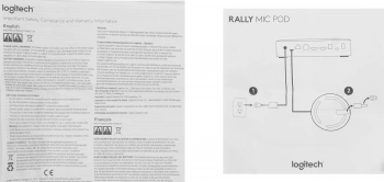 Микрофон проводной Logitech Rally Mic Pod