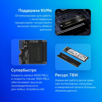 Накопитель SSD A-Data PCIe 4.0 x4 1TB ALEG-960-1TCS