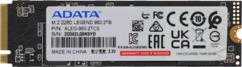 Накопитель SSD A-Data PCIe 4.0 x4 2TB ALEG-960-2TCS