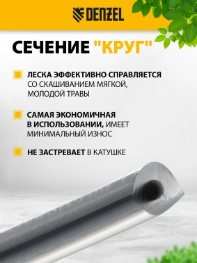 Леска для садовых триммеров Denzel 96810