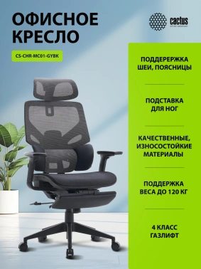 Кресло Cactus  CS-CHR-MC01-GYBK