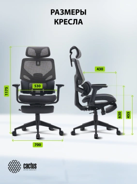 Кресло Cactus  CS-CHR-MC01-GYBK