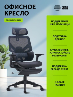 Кресло Cactus  CS-CHR-MC01-BLBK