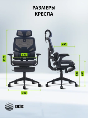 Кресло Cactus  CS-CHR-MC01-BLBK