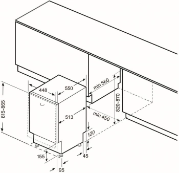 Посудомоечная машина встраив. Krona Martina 45 BI