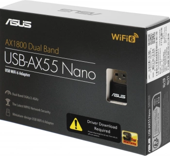 Сетевой адаптер Wi-Fi Asus USB-AX55 NANO