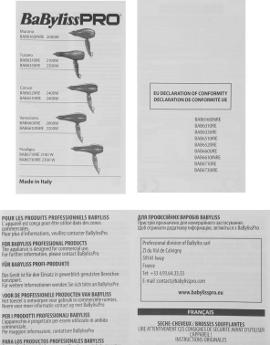 Фен Babyliss Pro Murano Ionic