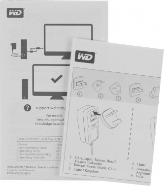 Жесткий диск WD USB3.0 10TB WDBWLG0100HBK-EESN