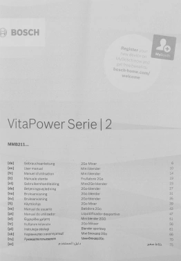 Блендер стационарный Bosch VitaPower Serie 2 MMB2111T