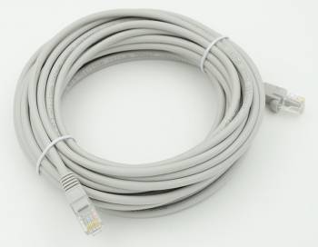 Патч-корд cat.5E stranded molded 10м серый RJ-45 (m)-RJ-45 (m)