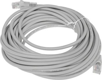 Патч-корд cat.5E stranded molded 10м серый RJ-45 (m)-RJ-45 (m)