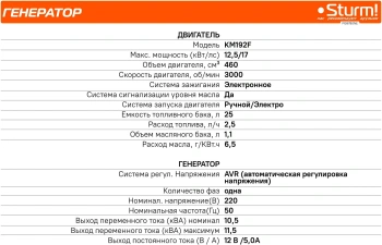 Генератор Sturm! PG8780NE