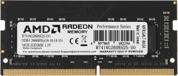 Память DDR4 16GB 2666MHz AMD  R7416G2606S2S-UO