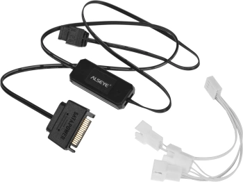 Вентилятор для корпуса Alseye M120-PWA Kit RGB 120х120x25 белый 4-pin 33.8дБ (упак.:3шт) Ret