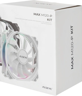 Вентилятор для корпуса Alseye M120-PWA Kit RGB 120х120x25 белый 4-pin 33.8дБ (упак.:3шт) Ret