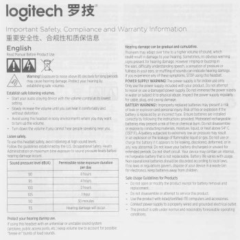 Наушники с микрофоном Logitech H390