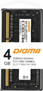 Память DDR3 4GB 1600MHz Digma  DGMAS31600004S