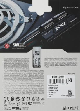 Накопитель SSD Kingston PCIe 4.0 x4 4000GB SFYRDK/4000G