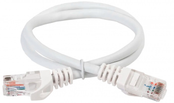 Патч-корд ITK PC08-C5EUL-05M UTP RJ-45 вил.-вилка RJ-45 кат.5E 0.5м белый LSZH (уп.:1шт) 24AWG