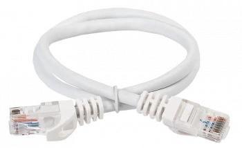 Патч-корд ITK PC08-C5EUL-05M UTP RJ-45 вил.-вилка RJ-45 кат.5E 0.5м белый LSZH (уп.:1шт) 24AWG