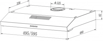 Вытяжка козырьковая Oasis PO-60W